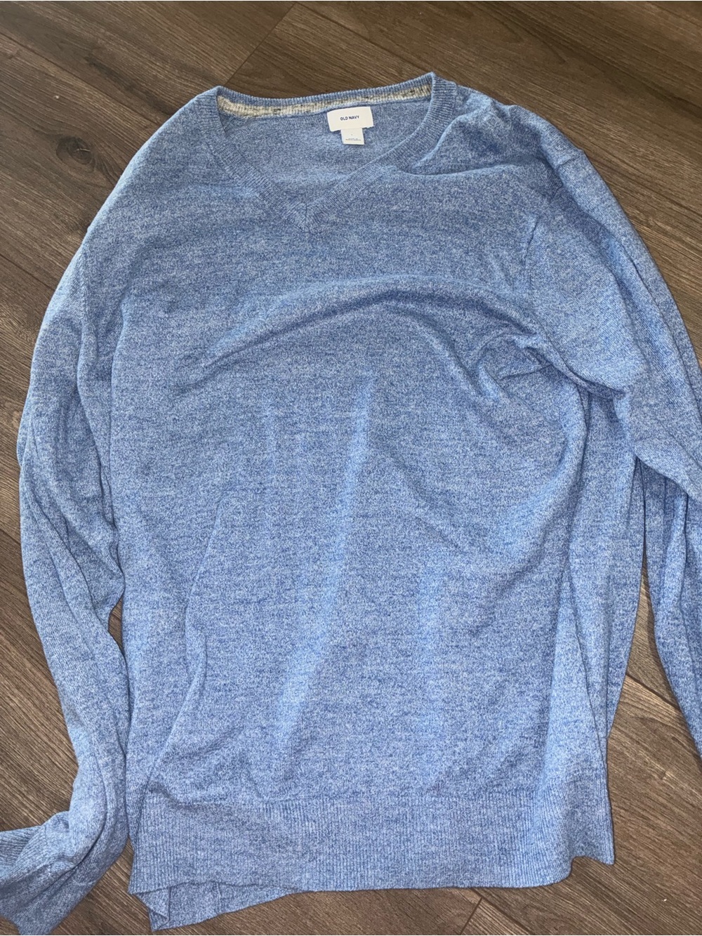 Old Navy Light Blue Heather V-Neck Sweater